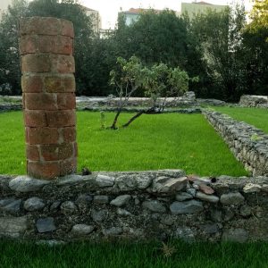 La zona del cortile e del peristilio come si presenta dopo i lavori